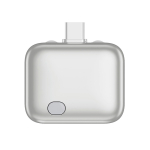 Adaptador carregamento inteligente USB-C proteção contra sobrecarga 140W cor prateado terceira vista