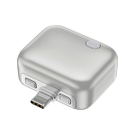 Adaptador carregamento inteligente USB-C proteção contra sobrecarga 140W cor prateado