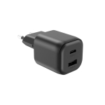 Carregador USB ecológico compacto com ficha EU 100W cor preto
