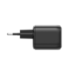 Carregador USB ecológico compacto com ficha EU 100W cor preto quinta vista