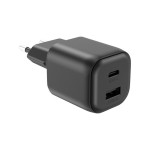 Carregador USB ecológico compacto com ficha EU 100W cor preto