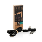 Cabo carregamento USB-C para USB-C suporte ajustável para telemóvel 65W cor preto vista com caixa