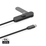 Cabo carregamento USB-C para USB-C suporte ajustável para telemóvel 65W cor preto