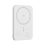 Powerbank magnética QI2.2 ultrafina em alumínio reciclado 5000 mAh cor prateado