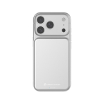 Powerbank magnética QI2.2 ultrafina em alumínio reciclado 5000 mAh cor prateado décima vista