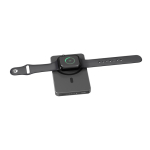 Power bank magnético ecológico com carregamento sem fios 15W 5000 mAh cor preto vista décima segunda