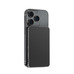 Power bank magnético ecológico com carregamento sem fios 15W 5000 mAh cor preto segunda vista