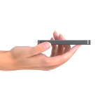 Power bank magnético ecológico com carregamento sem fios 15W 5000 mAh cor preto sétima vista