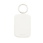 Power bank porta-chaves ecológico com cabos integrados 2000 mAh cor branco quinta vista