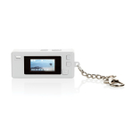 Câmara instantânea estilo porta-chaves com ecrã a cores e USB-C 720P cor branco quarta vista