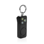 Alarme pessoal compacto recarregável por USB-C com luz LED 150 dB cor preto