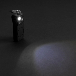 Alarme pessoal compacto recarregável por USB-C com luz LED 150 dB cor preto sexta vista