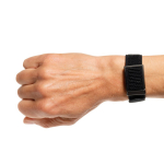 Pulseira de saúde ultrafina com app e resistência à água 1 ATM cor preto quarta vista