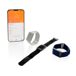 Pulseira de saúde ultrafina com app e resistência à água 1 ATM cor preto vista geral