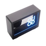 Coluna sem fios transparente com luz RGB integrada e USB-C 5W cor preto