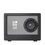 Coluna sem fios transparente com luz RGB integrada e USB-C 5W cor preto vista principal