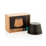 Altifalante compacto magnético com resistência IPX4 5W 500mAh cor preto vista com caixa
