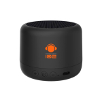 Altifalante sem fios compacto com Bluetooth 5.3 e som de 3W cor preto vista com logo