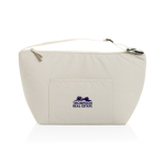 Bolsa térmica com alça ajustável e bolso frontal 8 L cor bege vista com logo