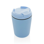 Caneca térmica de plástico para café com tampa anti-gotas 220 ml cor azul-claro