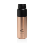 Garrafa térmica com chávena, anti-gotas e isolamento a vácuo 500 ml cor castanho acinzentado vista com logo