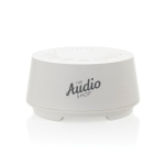 Altifalante ecológico de ruído branco com desligamento automático e 3W cor branco vista com logo