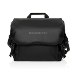 Bolsa a tiracolo com RFID e capacidade de 9,8 L Swiss Peak 15,6'' cor preto vista com logo