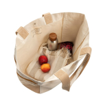 Saco shopper-weekender em lona reciclada, capacidade 18 L, 400 g/m² cor branco-sujo terceira vista