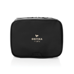 Necessaire dobrável com organização interior Swiss Peak 4L cor preto vista com logo