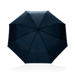 Guarda-chuva dobrável automático 21'' cabo em pele sintética mate Ø108 cor azul-marinho segunda vista