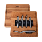 Conjunto de queijos com tábua de carvalho europeu Boska 29 x 29 cm cor castanho