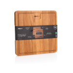 Conjunto de queijos com tábua de carvalho europeu Boska 29 x 29 cm cor castanho vista com caixa