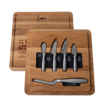 Conjunto de queijos com tábua de carvalho europeu Boska 29 x 29 cm cor castanho vista principal
