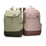 Mochila urbana com compartimento para portátil Thule Lithos 14'' 16L cor verde vista geral