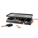 Raclette de mesa com placa reversível antiaderente Boska cor preto