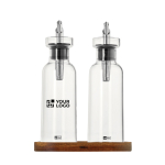 Conjunto de doseadores de óleo e vinagre 4 em 1 300 ml AdHoc cor transparente vista principal