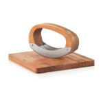 Conjunto cozinha com faca basculante e tábua de cortar AdHoc RoccaVerde cor castanho