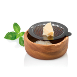 Ralador fino com recipiente de acácia AdHoc CutnServe Table cor castanho terceira vista
