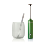 Conjunto de matcha com copo de vidro e batedor 250 ml AdHoc Chado cor verde