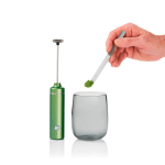 Conjunto de matcha com copo de vidro e batedor 250 ml AdHoc Chado cor verde quarta vista