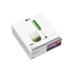 Conjunto de matcha com copo de vidro e batedor 250 ml AdHoc Chado cor verde vista com caixa
