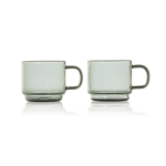 Chávenas de espresso em vidro borossilicato soprado 70 ml AdHoc Impact cor transparente
