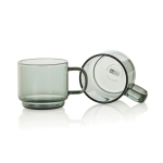 Chávenas de espresso em vidro borossilicato soprado 70 ml AdHoc Impact cor transparente terceira vista