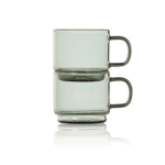 Chávenas de espresso em vidro borossilicato soprado 70 ml AdHoc Impact cor transparente quinta vista