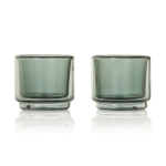 Chávenas de espresso empilháveis vidro dupla parede 45 ml AdHoc Impact cor transparente