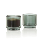Chávenas de espresso empilháveis vidro dupla parede 45 ml AdHoc Impact cor transparente segunda vista