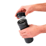 Caneca térmica anti-derrames de dupla parede 500ml AdHoc Pulse cor cinzento segunda vista
