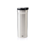 Caneca térmica anti-derrames de dupla parede 500ml AdHoc Pulse cor prateado brilhante