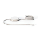 Cabo de carregamento USB-C para USB-C 2 em 1 em alumínio 15W Zens Pro 2 cor branco