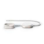 Cabo de carregamento USB-C para USB-C 2 em 1 em alumínio 15W Zens Pro 2 cor branco segunda vista